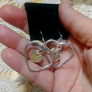 Women's jewelry - Double heart Earrings new